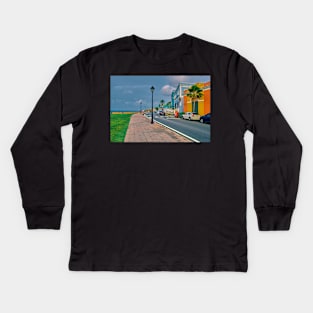 The colorful street of Old San Juan Kids Long Sleeve T-Shirt